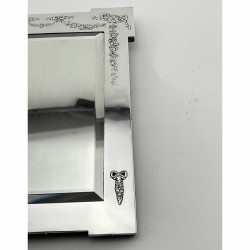 Decorative and Unusual Shaped Sterling Silver Standing Mirror