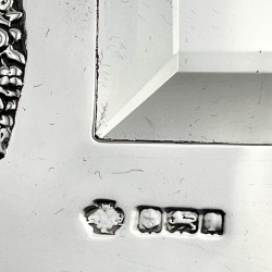 Decorative and Unusual Shaped Sterling Silver Standing Mirror