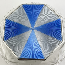 Unusual Enamel and Sterling Silver Dressing Table Jar