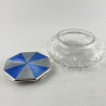 Unusual Enamel and Sterling Silver Dressing Table Jar