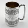 Victorian Sterling Silver Pint Mug Engraved for the 10th Middlesex R.V.K. Company