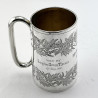 Victorian Sterling Silver Pint Mug Engraved for the 10th Middlesex R.V.K. Company