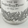 Victorian Sterling Silver Pint Mug Engraved for the 10th Middlesex R.V.K. Company