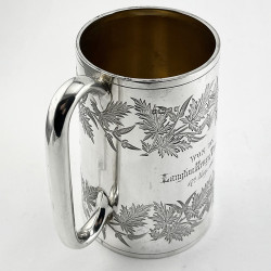 Victorian Sterling Silver Pint Mug Engraved for the 10th Middlesex R.V.K. Company