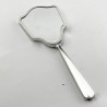 Beautiful Yellow Guilloche Enamel and Sterling Silver Hand Mirror