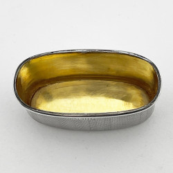 Attractive Sterling Silver and Cut Glass Edwardian Hip Flask