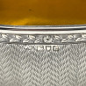 Attractive Sterling Silver and Cut Glass Edwardian Hip Flask