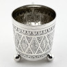 Victorian Sterling Silver Christening Mug Embossed with the Signs of the Zodiac