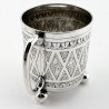 Victorian Sterling Silver Christening Mug Embossed with the Signs of the Zodiac
