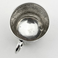 Victorian Sterling Silver Christening Mug Embossed with the Signs of the Zodiac