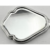 Dusty Pink Guilloche Enamel and Silver Hand Mirror