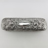 Very Decorative Victorian Sterling Silver Jewellery or Trinket Box