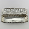 Very Decorative Victorian Sterling Silver Jewellery or Trinket Box