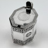 Unusual Georgian Sterling Silver Octagonal Mustard Pot
