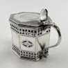 Unusual Georgian Sterling Silver Octagonal Mustard Pot