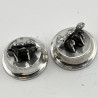 Pair of Figural Sterling Silver Owl Menu Holders
