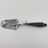 Victorian Silver Plated Asparagus Servers with Doulton Lambeth Stoneware Handle