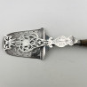 Victorian Silver Plated Asparagus Servers with Doulton Lambeth Stoneware Handle