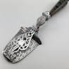 Victorian Silver Plated Asparagus Servers with Doulton Lambeth Stoneware Handle