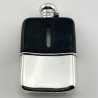 Smart Edwardian Sterling Silver and Leather Hip Flask