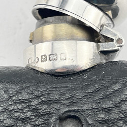 Smart Edwardian Sterling Silver and Leather Hip Flask