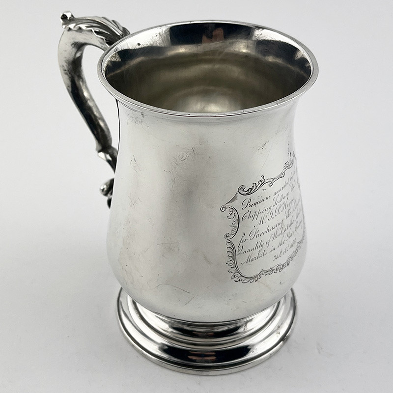 Fine Quality George III Sterling Silver Pint Mug (1776)