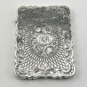 Beautiful Engraved Victorian Sterling Silver Card Case (1863)