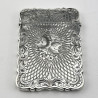 Beautiful Engraved Victorian Sterling Silver Card Case