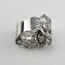 Unusual Victorian Boxed Set of Six Silver Plated Napkin Rings