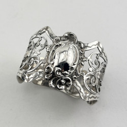 Unusual Victorian Boxed Set of Six Silver Plated Napkin Rings