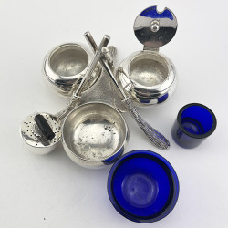 Rare and Unusual Victorian Silver Plated Curling Stones Condiment