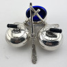 Rare and Unusual Victorian Silver Plated Curling Stones Condiment