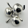 Rare and Unusual Victorian Silver Plated Curling Stones Condiment