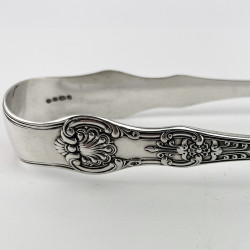 Good Quality Early Victorian Sterling Silver Asparagus Tongs