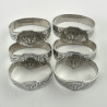 Unusual Late Victorian Boxed Silver Plated Napkin Rings