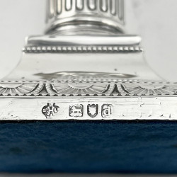 Late Victorian Sterling Silver Corinthian Style Candlesticks