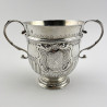 Large Queen Anne Period Britannia Sterling Silver Cup or Porringer