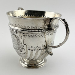 Large Queen Anne Period Britannia Sterling Silver Cup or Porringer