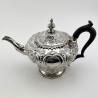 Victorian Sterling Silver Tea Pot in an Inverted Pear Shape (1892)