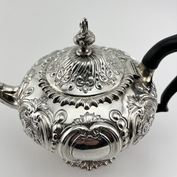 Victorian Sterling Silver Tea Pot in an Inverted Pear Shape
