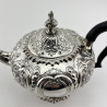 Victorian Sterling Silver Tea Pot in an Inverted Pear Shape