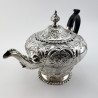 Victorian Sterling Silver Tea Pot in an Inverted Pear Shape