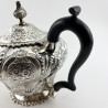 Victorian Sterling Silver Tea Pot in an Inverted Pear Shape