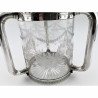 Decorative Victorian Silver Plate and Glass Loving Cup