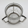 Decorative Victorian Silver Plate and Glass Loving Cup