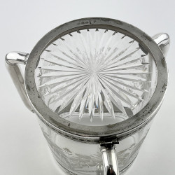 Decorative Victorian Silver Plate and Glass Loving Cup