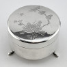 Good Quality Chinese Export Sterling Silver Jewellery or Trinket Box