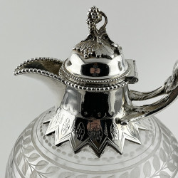 Beautiful Victorian Unusual Style Silver Plated Claret Jug
