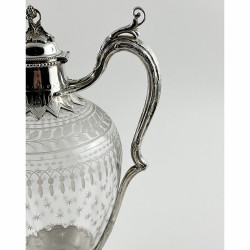 Beautiful Victorian Unusual Style Silver Plated Claret Jug