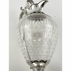 Beautiful Victorian Unusual Style Silver Plated Claret Jug